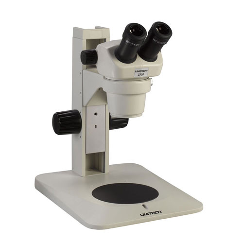 Zoom Stereo Microscope on Plain Focusing Stand - Model 13200 - Click Image to Close