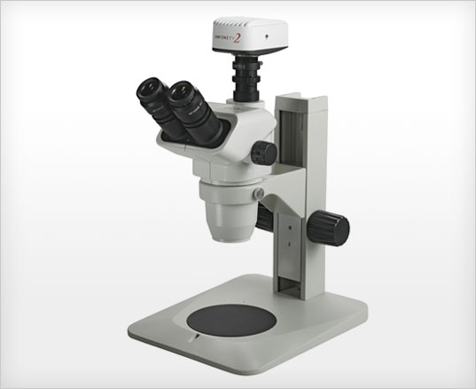 Trinocular Zoom Stereo Microscope, PF Stand - Model 3076-PFS - Click Image to Close